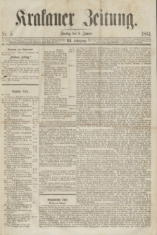 Krakauer Zeitung.Jg.8, Nr. 5 (8 Jänner 1864)