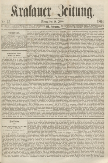 Krakauer Zeitung.Jg.8, Nr. 13 (18 Jänner 1864)