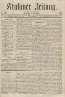 Krakauer Zeitung.Jg.8, Nr. 22 (28 Jänner 1864)