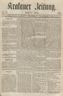 Krakauer Zeitung.Jg.8, Nr. 25 (1 Februar 1864)