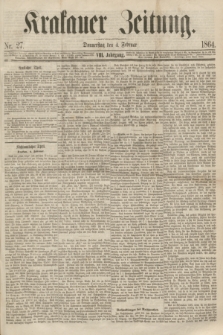 Krakauer Zeitung.Jg.8, Nr. 27 (4 Februar 1864)