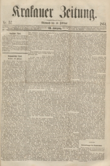 Krakauer Zeitung.Jg.8, Nr. 32 (10 Februar 1864)