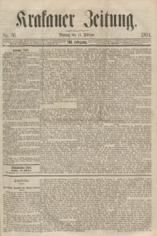 Krakauer Zeitung.Jg.8, Nr. 36 (15 Februar 1864)
