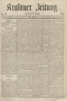 Krakauer Zeitung.Jg.8, Nr. 46 (26 Februar 1864)