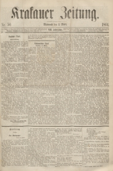 Krakauer Zeitung.Jg.8, Nr. 50 (2 März 1864)