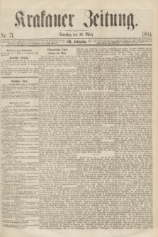 Krakauer Zeitung.Jg.8, Nr. 71 (26 März 1864)