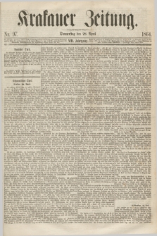 Krakauer Zeitung.Jg.8, Nr. 97 (28 April 1864)