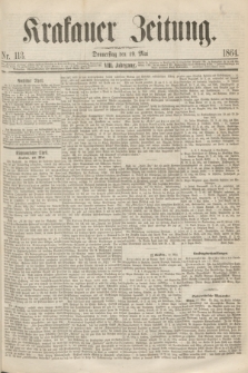 Krakauer Zeitung.Jg.8, Nr. 113 (19 Mai 1864)