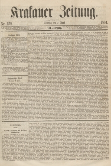 Krakauer Zeitung.Jg.8, Nr. 128 (7 Juni 1864) + dod.