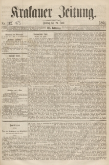 Krakauer Zeitung.Jg.8, Nr. 143 (24 Juni 1864)