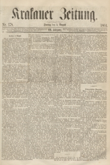 Krakauer Zeitung.Jg.8, Nr. 178 (5 August 1864)