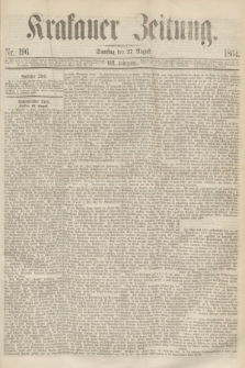 Krakauer Zeitung.Jg.8, Nr. 196 (27 August 1864)