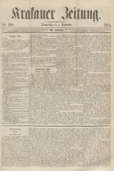 Krakauer Zeitung.Jg.8, Nr. 200 (1 September 1864)