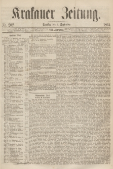 Krakauer Zeitung.Jg.8, Nr. 202 (3 September 1864)
