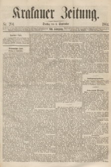 Krakauer Zeitung.Jg.8, Nr. 204 (6 September 1864)