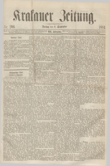 Krakauer Zeitung.Jg.8, Nr. 206 (9 September 1864)