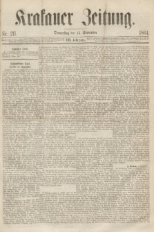Krakauer Zeitung.Jg.8, Nr. 211 (15 September 1864)