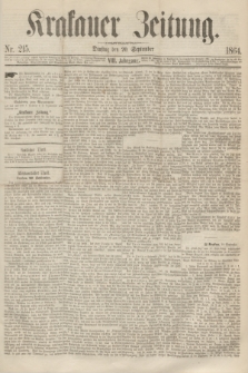 Krakauer Zeitung.Jg.8, Nr. 215 (20 September 1864)