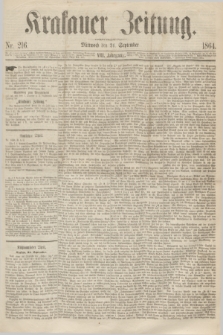 Krakauer Zeitung.Jg.8, Nr. 216 (21 September 1864)