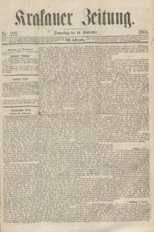 Krakauer Zeitung.Jg.8, Nr. 223 (29 September 1864) + dod.