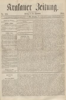 Krakauer Zeitung.Jg.8, Nr. 224 (30 September 1864) + dod.