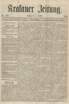 Krakauer Zeitung.Jg.8, Nr. 233 (11 October 1864)