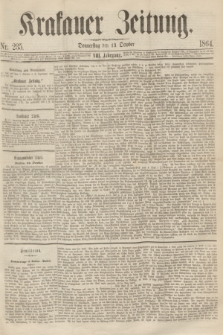 Krakauer Zeitung.Jg.8, Nr. 235 (13 October 1864)