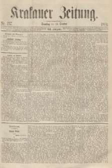 Krakauer Zeitung.Jg.8, Nr. 237 (15 October 1864)