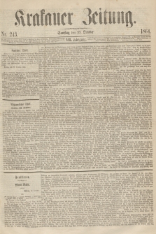 Krakauer Zeitung.Jg.8, Nr. 243 (22 October 1864)