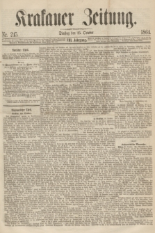 Krakauer Zeitung.Jg.8, Nr. 245 (25 October 1864)