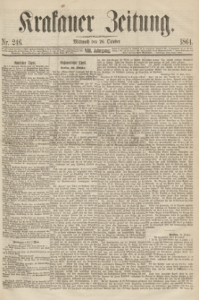 Krakauer Zeitung.Jg.8, Nr. 246 (26 October 1864)