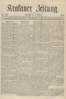 Krakauer Zeitung.Jg.8, Nr. 247 (27 October 1864)