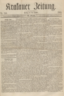 Krakauer Zeitung.Jg.8, Nr. 248 (28 October 1864)