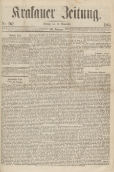 Krakauer Zeitung.Jg.8, Nr. 262 (15 November 1864) + dod.