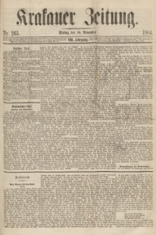 Krakauer Zeitung.Jg.8, Nr. 265 (18 November 1864)