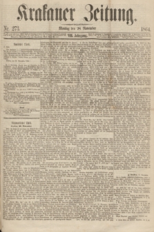 Krakauer Zeitung.Jg.8, Nr. 273 (28 November 1864)