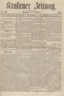Krakauer Zeitung.Jg.8, Nr. 287 (15 December 1864)
