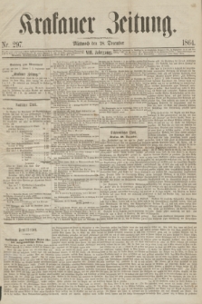 Krakauer Zeitung.Jg.8, Nr. 297 (28 December 1864)
