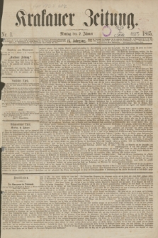 Krakauer Zeitung.Jg.9, Nr. 1 (2 Jänner 1865)