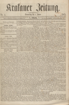 Krakauer Zeitung.Jg.9, Nr. 4 (5 Jänner 1865)