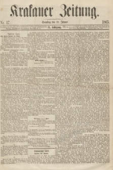 Krakauer Zeitung.Jg.9, Nr. 17 (21 Jänner 1865)