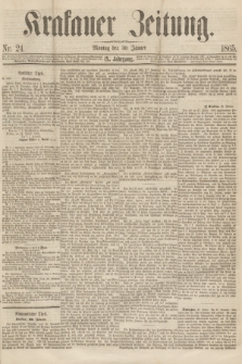 Krakauer Zeitung.Jg.9, Nr. 24 (30 Jänner 1865)