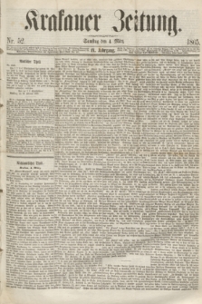 Krakauer Zeitung.Jg.9, Nr. 52 (4 März 1865)