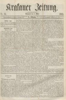 Krakauer Zeitung.Jg.9, Nr. 55 (8 März 1865)