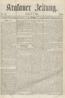 Krakauer Zeitung.Jg.9, Nr. 57 (10 März 1865)