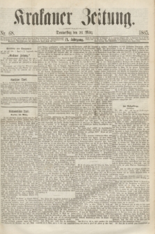 Krakauer Zeitung.Jg.9, Nr. 68 (23 März 1865)