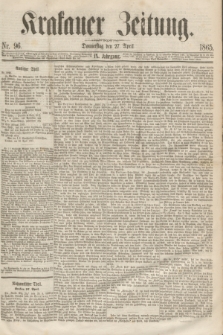 Krakauer Zeitung.Jg.9, Nr. 96 (27 April 1865)