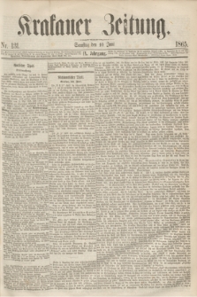 Krakauer Zeitung.Jg.9, Nr. 131 (10 Juni 1865)