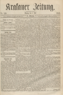 Krakauer Zeitung.Jg.9, Nr. 148 (3 Juli 1865)