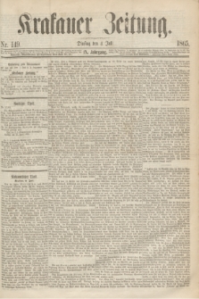 Krakauer Zeitung.Jg.9, Nr. 149 (4 Juli 1865)